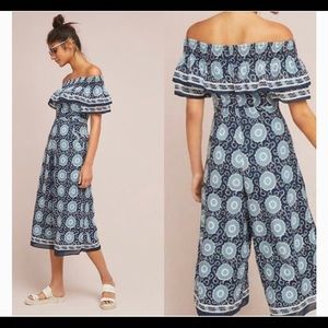 Anthropologie Kopal Suzani Crop Jumpsuit Size XS